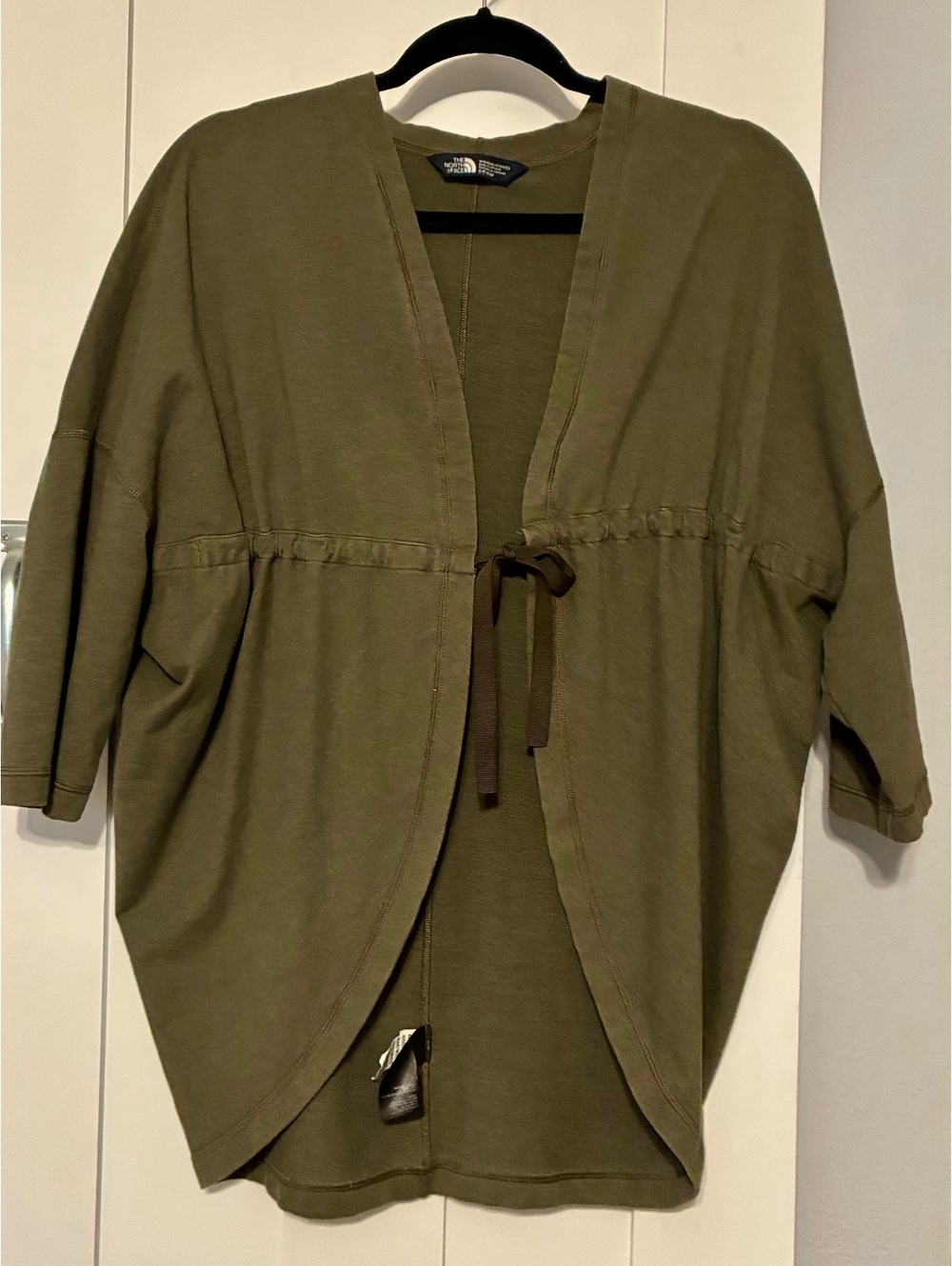 The North Face Green Open Front Cardigan Sweatshirt Jacket Size S/M